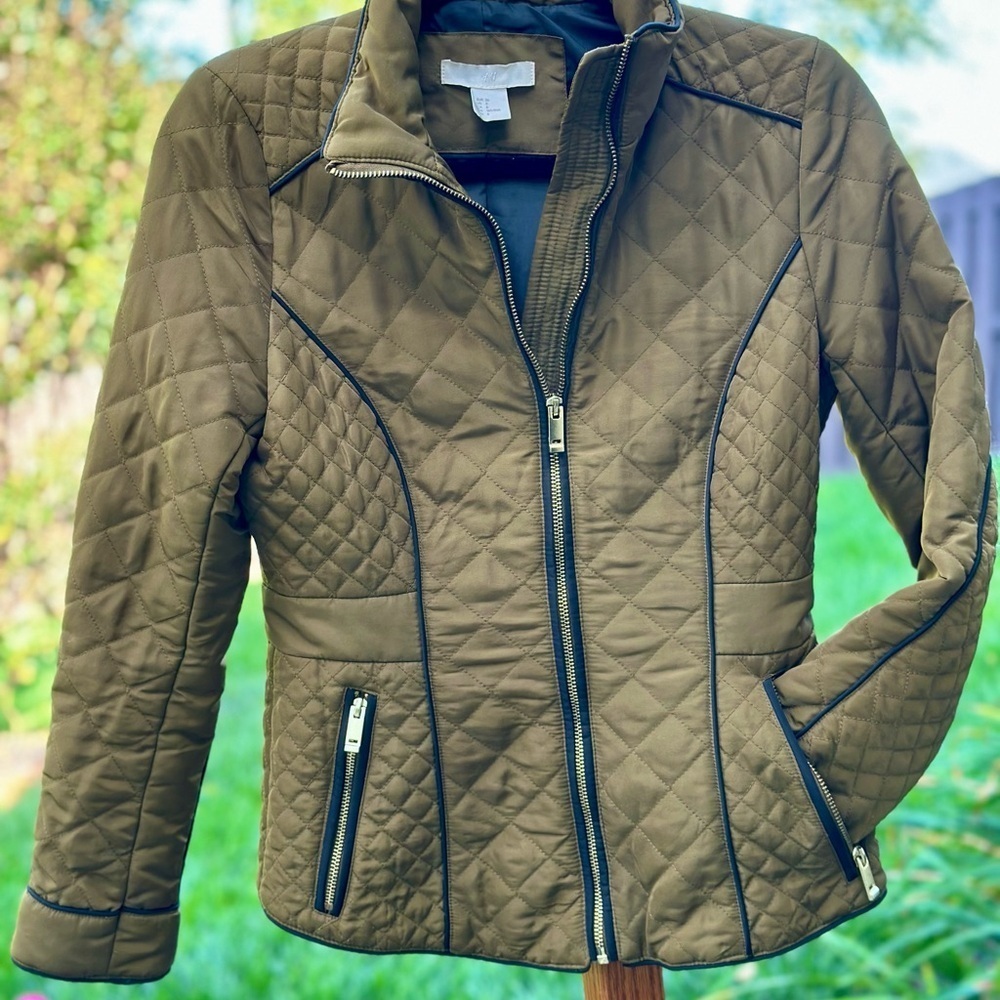H and H Quilted Greenish Brown Jacket - Picture 6 of 10